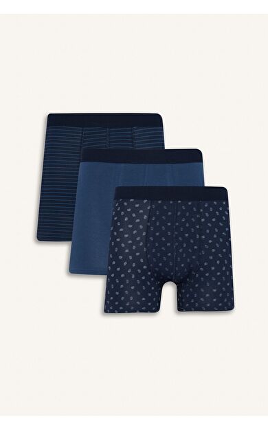 DeFacto Regular Fit Desenli 3'lü Boxer