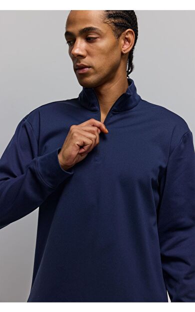 DeFacto Standart Fit Dik Yaka Sporcu Sweatshirt