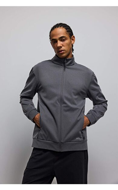 DeFacto Standart Fıt Dik Yaka Hırka