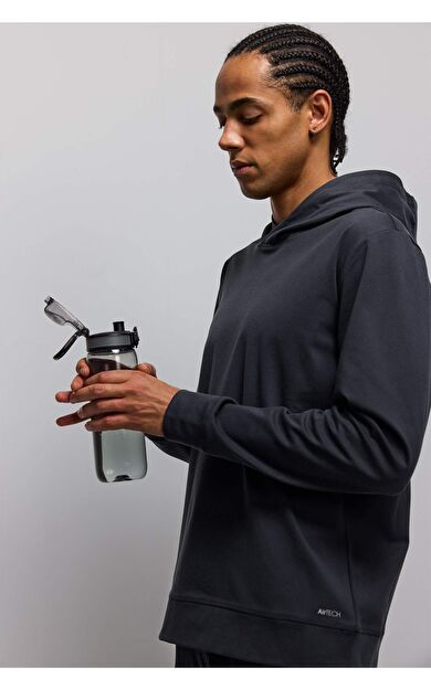 Standart Fıt Kapüşonlu Sweatshirt Kumaşı Sporcu Sweatshirt