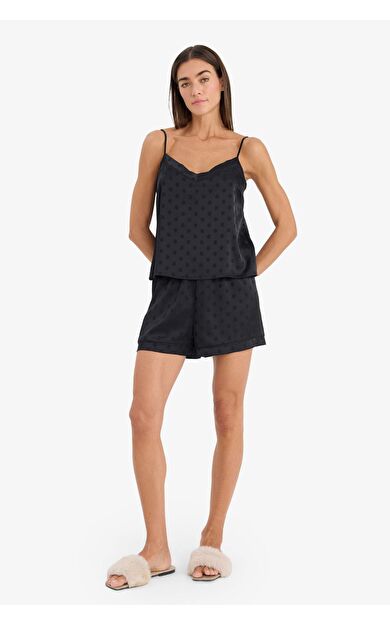 Regular Fıt Askılı 2'li Saten Takım