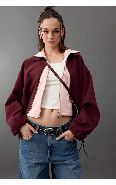 Tafta Fermuarlı Ceket