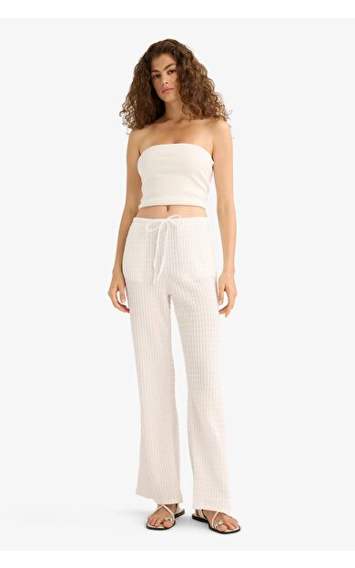 DeFacto Wide Leg Cepli Normal Bel Standart Boy Bürümcük Pantolon F7659AX25AUWT32