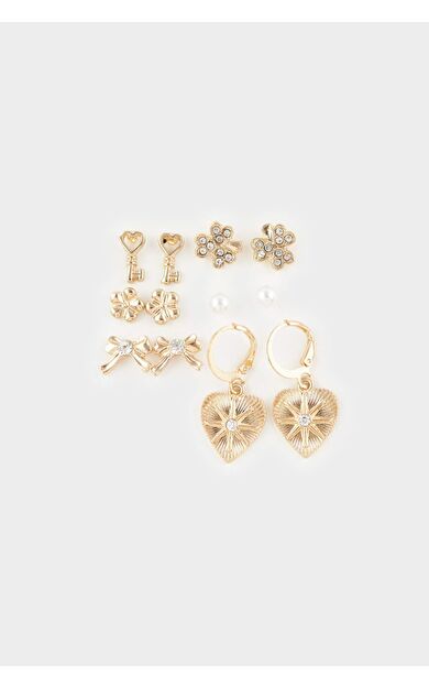 Kadın 6'lı Gold Küpe