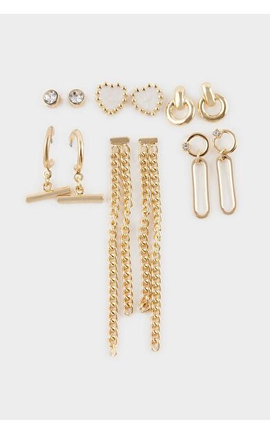 Kadın 6'lı Gold Küpe