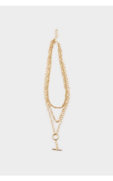 Kadın 3'lü Gold Kolye