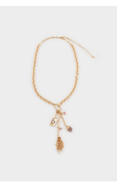 Kadın Sallantılı Gold Kolye