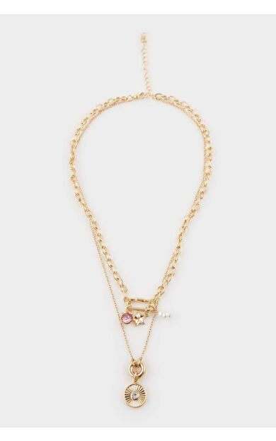 Kadın Gold Charmlı Kolye