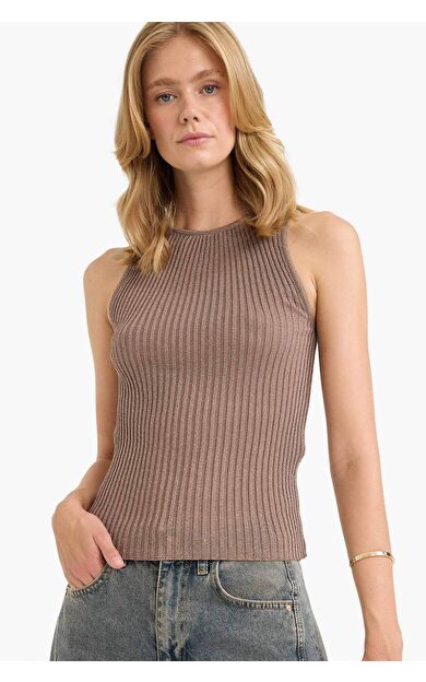 DeFacto Fitted Bisiklet Yaka Triko Atlet