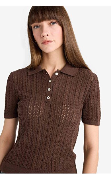 DeFacto Regular Fit Polo Yaka Triko Kazak