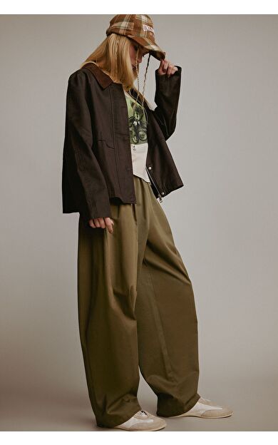DeFacto Coool Baggy Fit Normal Bel Gabardin Pantolon F7809AX25AUKH202