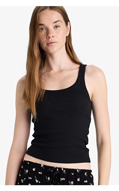 DeFacto Fitted U Yaka Fitilli Kaşkorse Atlet F7818AX25AUBK81