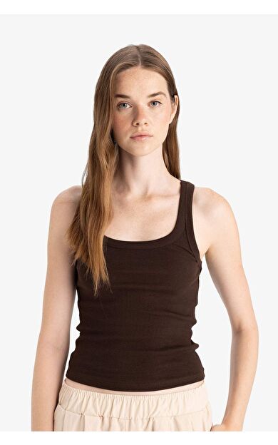 DeFacto Fitted U Yaka Fitilli Kaşkorse Atlet F7818AX25AUBN341