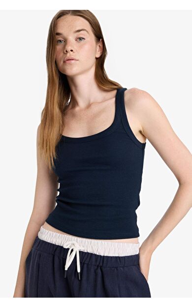 DeFacto Fitted U Yaka Fitilli Kaşkorse Atlet F7818AX25AUNV146