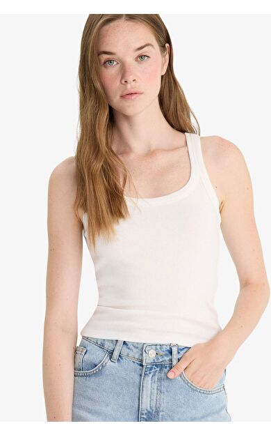 DeFacto Fitted U Yaka Fitilli Kaşkorse Atlet F7818AX25AUWT32