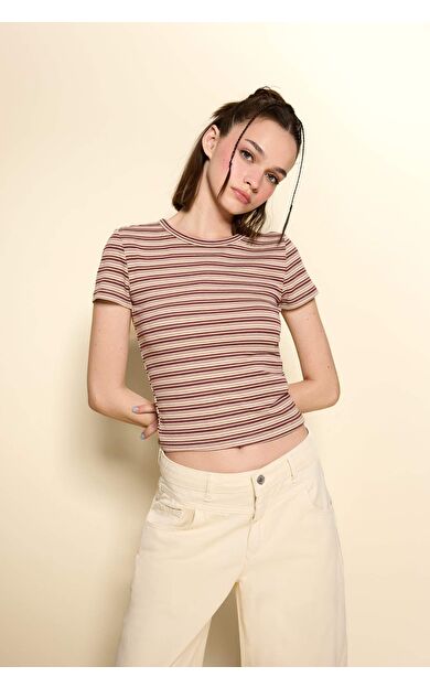 Coool Fitted Ribana Kısa Kollu Tişört F7822AX25AUBR467