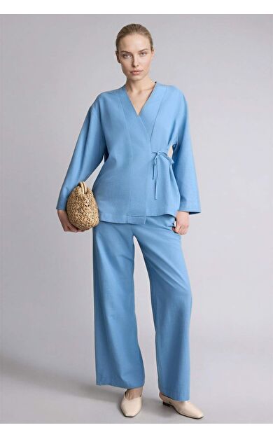 DeFacto Wıde Leg Keten Karışımlı Pantolon