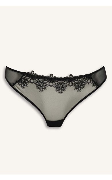 Dantel Detaylı Tül Brief Külot-Fall in Love