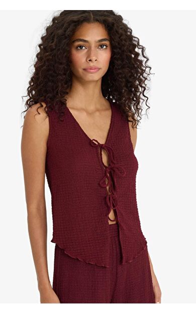 DeFacto Slim Fit Dar Kesim V Yaka Bürümcük Atlet F7992AX25AUBR237