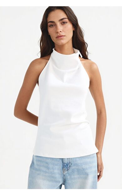 DeFacto Slim Fit Dar Kesim Halter Yaka Atlet F8007AX25AUER138