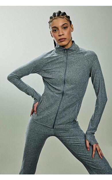 Slim Fit Dar Kesim Dik Yaka Hırka