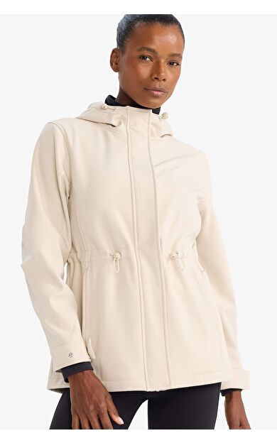 Su İtici Regular Fıt Kapüşonlu Fermuarlı Mont