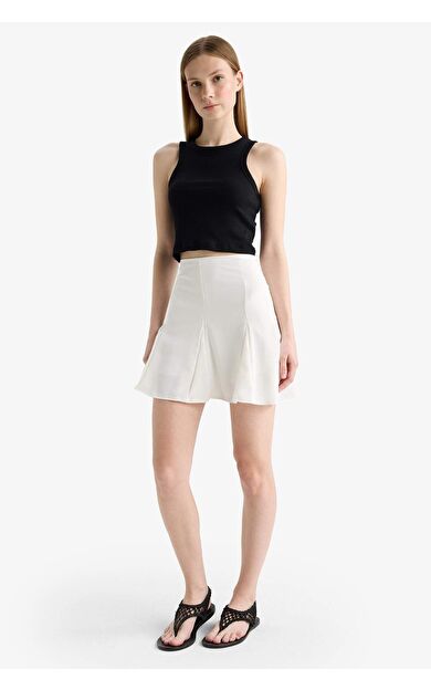 DeFacto A Kesim Normal Bel Krep Mini Etek