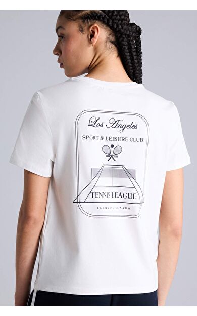 DeFacto Standart Fıt Bisiklet Yaka Spor Baskılı Sporcu Kısa Kollu Tişört