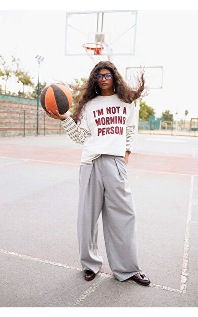 DeFacto Wide Leg Çift Cepli Yüksek Bel Geniş Paça Pantolon F8139AX25AUGR221