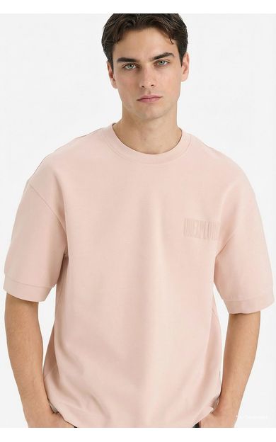 DeFacto Nefes Alabilen Loose Fit Baskılı Tişört Pembe