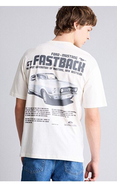 DeFacto Ford Motor Company Boxy Fıt Baskılı Tişört