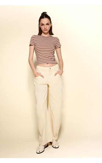 DeFacto Coool Baggy Fit Normal Bel Gabardin Pantolon F8204AX25AUER98