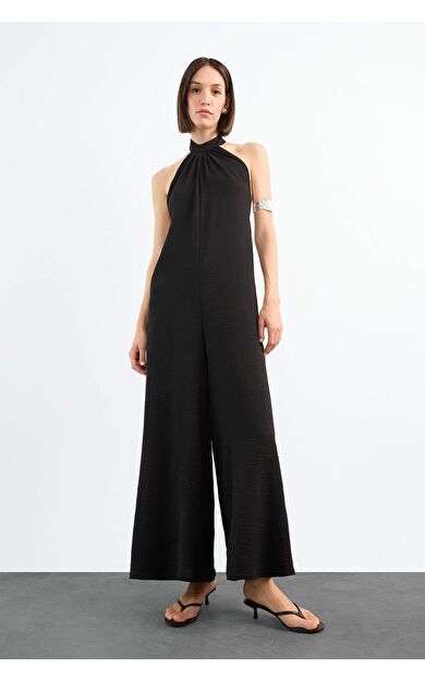 Boyundan Bağlamalı Geniş Paça Uzun Tulum