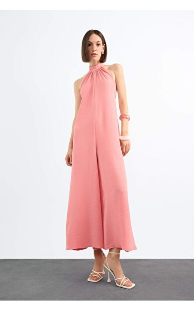 Boyundan Bağlamalı Geniş Paça Uzun Tulum