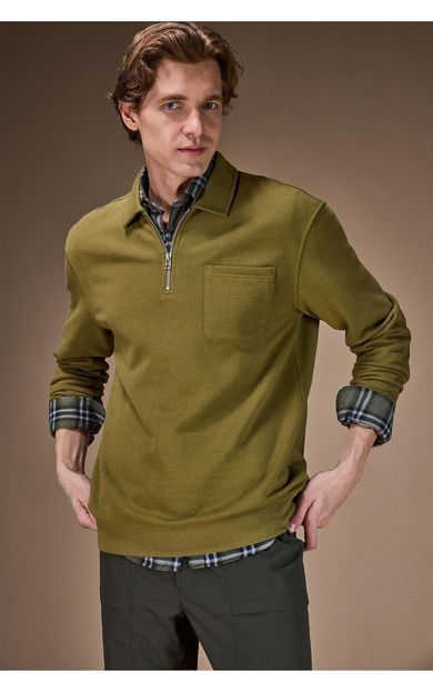 DeFacto Yarım Fermuarlı Sweatshirt