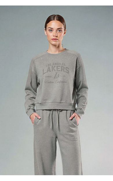 DeFacto NBA Los Angeles Lakers Bisiklet Yaka Sweatshirt