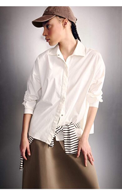 DeFacto Relax Fıt Dokuma Gömlek