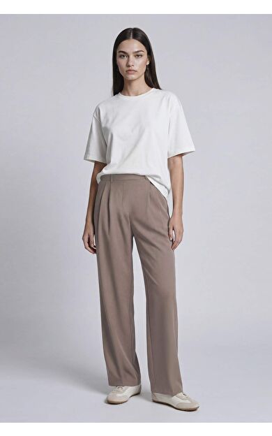 DeFacto Wide Leg Geniş Paça Bilek Boy Sporcu Pantolon