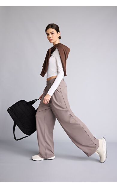 DeFacto Wide Leg Geniş Paça Bilek Boy Sporcu Pantolon