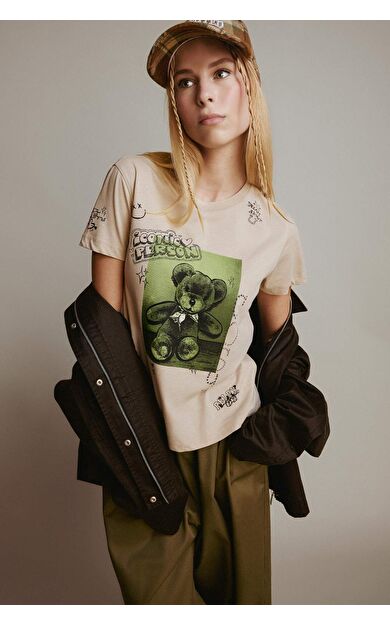 Coool Regular Fit Bisiklet Yaka Baskılı Kısa Kollu Tişört F8294AX25AUBG208