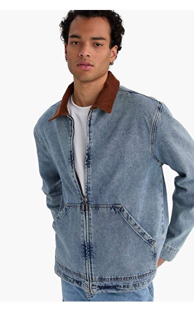 Relax Fit Jean Ceket F8308AX25AUNM39
