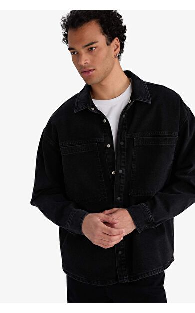 Regular Fit Jean Uzun Kollu Gömlek