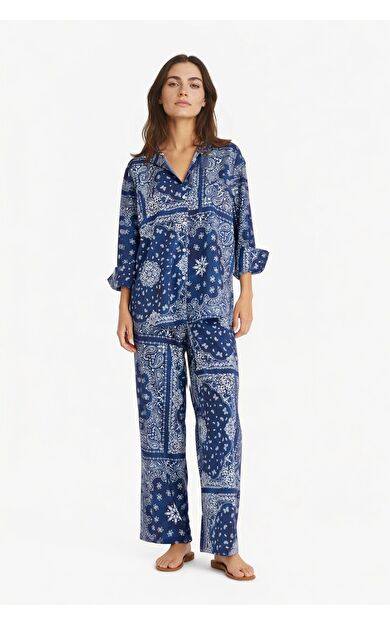 DeFacto Regular Fit Şal Desenli Plaj Pantolonu-Fall in Love