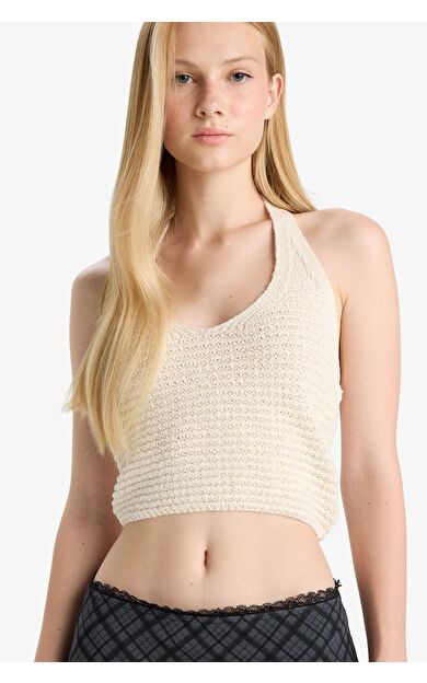 DeFacto Slim Fit Dar Kesim Halter Yaka Atlet F8367AX25HSER98