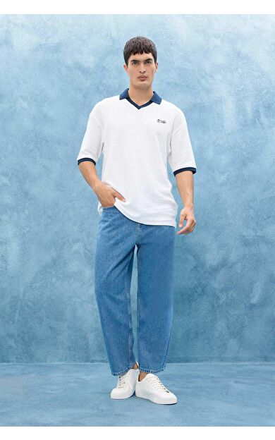 DeFacto Tapered Wide Leg Fit Geniş Paça Jean Yıkamalı Pantolon