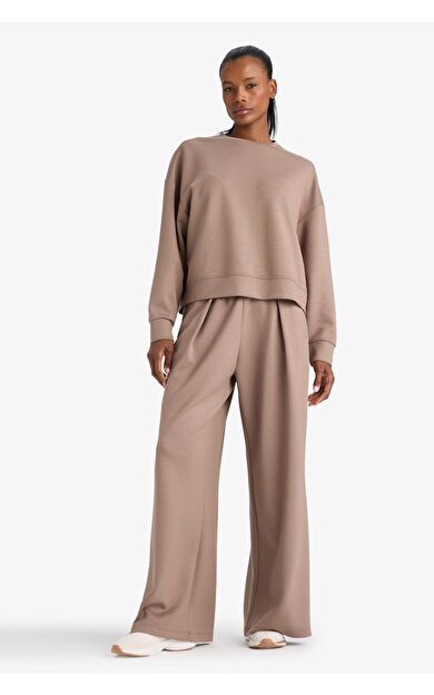 DeFacto DeFactoFit Wide Leg Geniş Paça Standart Boy Modal Eşofman Altı