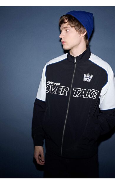 Oversize Geniş Kalıp Dik Yaka Su Geçirmez Mont