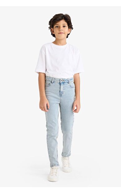 Slım Fıt Düz Paça Jean Pantolon Erkek Çocuk