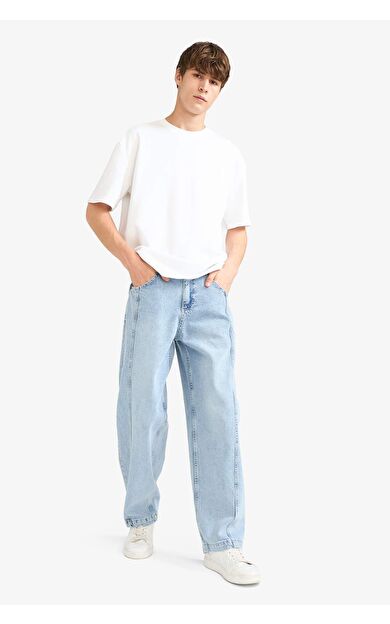 Barrel Fit Geniş Paça Jean Pantolon F8479AX25AUNM39