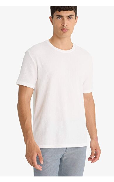 DeFacto Regular Fit Bisiklet Yaka Kısa Kollu Tişört F8480AX25AUWT32